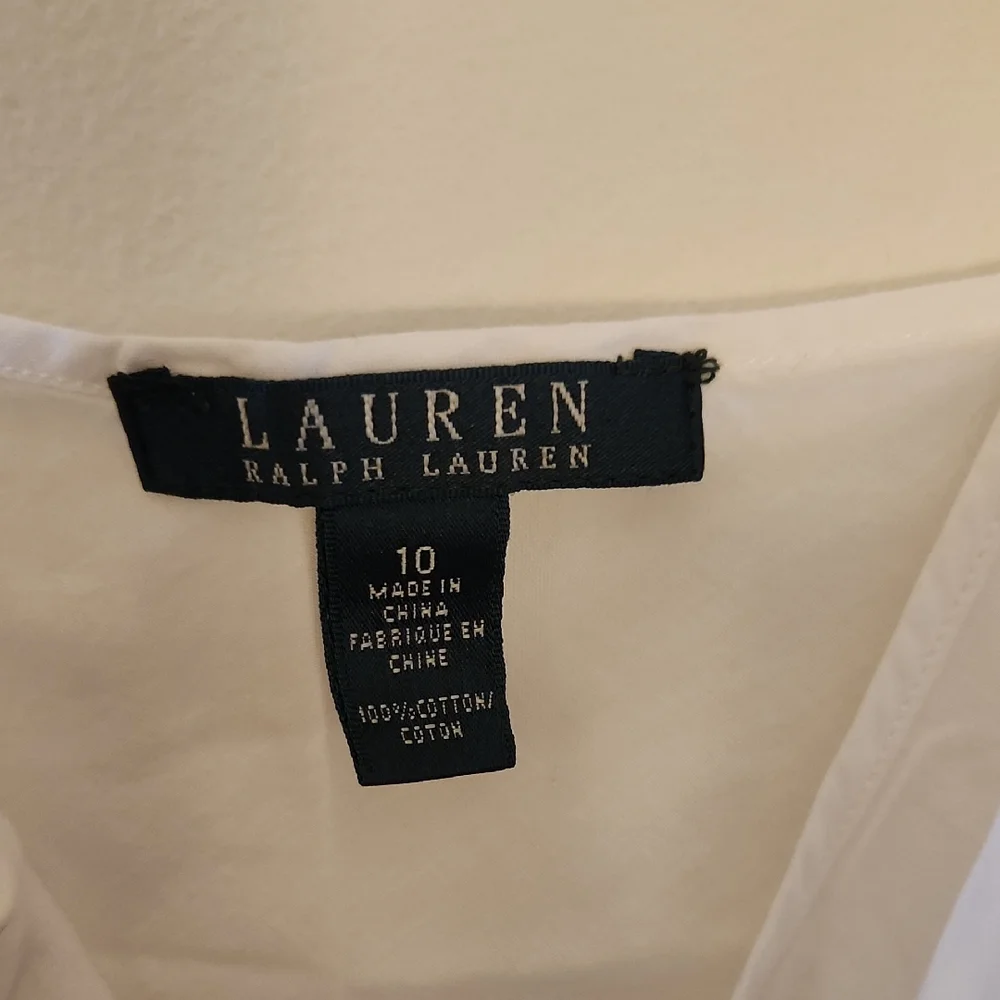 Ralph Lauren Classic White Cotton Dress - Picture 3 of 6